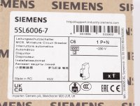 Siemens Leitungsschutzschalter 5SL6006-7 #new open box