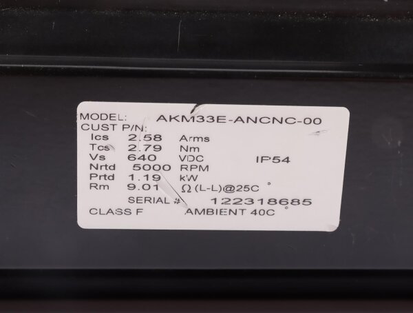 Kollmorgen Servomotor AKM33E-ANCNC-00 #used
