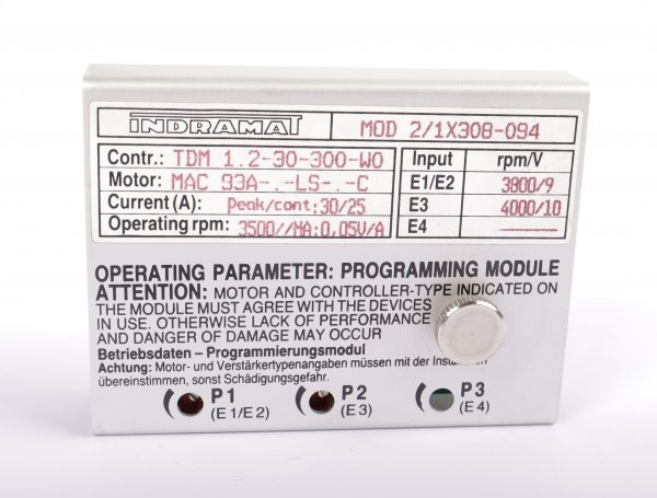 INDRAMAT Programmierungsmodul MOD2/1X308-094 TDM 1.2-30-300-W0 #used