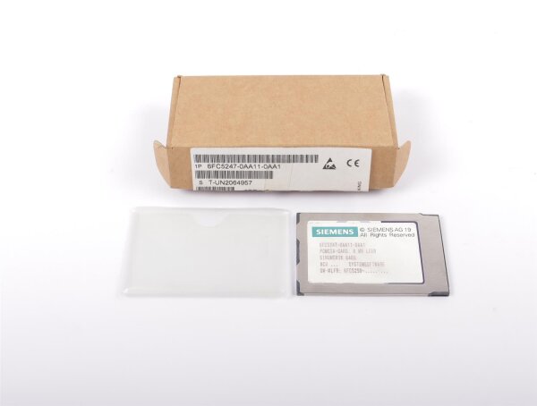 Siemens Sinumerik PCMCIA-CARD 8MB 6FC5247-0AA11-0AA1 #used